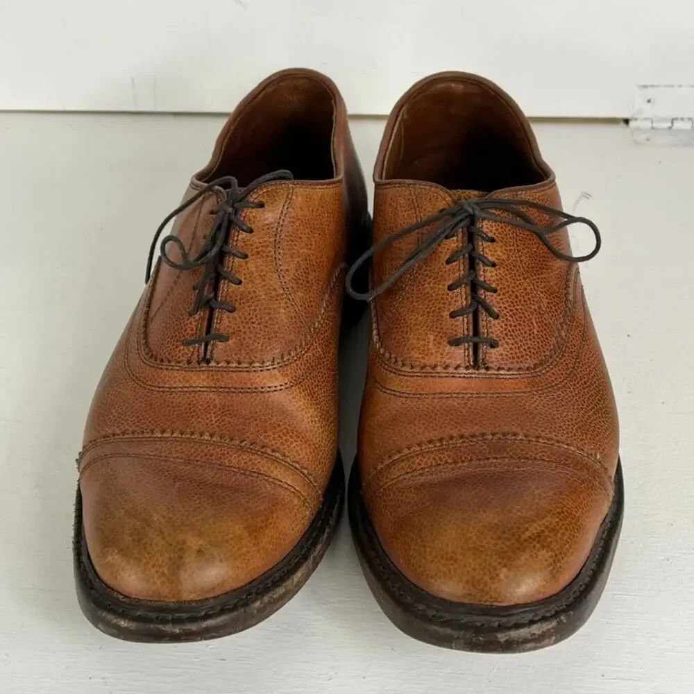 Allen Edmonds Fullerton Mens Size 10 Brown Leather Oxford Dress Shoes